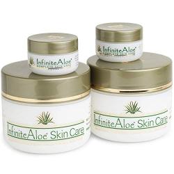 InfiniteAloe Skin Care Cream - Original Scent - (2) 8oz + (2) 0.5oz