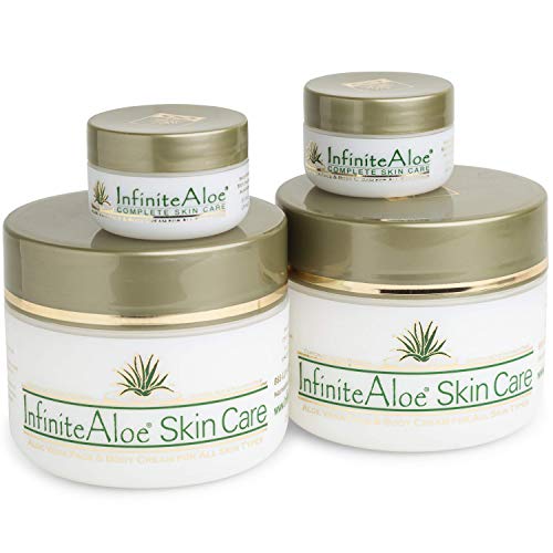 InfiniteAloe Skin Care Cream - Original Scent - (2) 8oz + (2) 0.5oz
