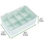 mDesign Stackable Plastic Tea Bag Holder Storage Bin Box for Kitchen Cabinets, Countertops, Pantry - Organizer Holds Beverage Bags, Cups, Pods, Packets, Condiment Accessories - Mint Green/Clear