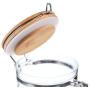 AUYE Glass Storage Jar,Coffee Bean & Kitchen food Container With Clamp Airtight wood Lid (68-Ounce)