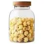 Danmu 1Pc of Lead Free Glass Storage Jars Food Storage Jars with Natural Wood Lid Coffee Bean Jar Cookies Flour Sugar Candy Spice Container 1200ML / 40.5oz Danmu 1Pc of Lead Free Glass Storage Jars Food Storage Jars with Natural Wood Lid Coffee Bean Jar Cookies Flour Sugar Candy Spice Container 1200ML / 40.5oz