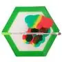 Silikon Hexagon Matte 22ml Beutel, Wolke-Formige Behälter, Wachsölbehälter, Konzentrationsbehälter, Silikonbehälter mit Metallstab (Zufarbige, 1 Stück)