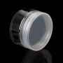 XISAOK 6.8cm OD Clear Strong PET Round Food Storage Container Jar Sealed with Clear Lid