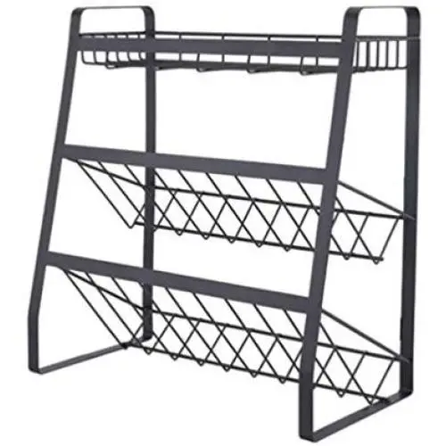 Étagère Suspendue pour Épices, Rangement de Cuisine, Support de Bouteilles d'Épices, Étagère à 3 Niveaux pour Comptoir Étagère Suspendue pour Épices, Rangement de Cuisine, Support de Bouteilles d'Épices, Étagère à 3 Niveaux pour Comptoir