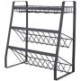 UPKOCH Standing Rack Spice Rack Kitchen Countertop Storage Organizer Spice Bottle Jar Rack Holder Three Layers Shelf Holder
