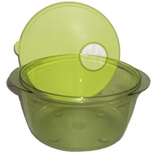 Tupperware Rock N Serve 2 Quart Round Parrot Green 2L