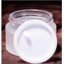 3PCS Empty Refillable White Frosted Glass Cream Jars Bottle Container Pot Storage With Golden Electrochemical Aluminum Lid For Cosmetic Cream Lip Balm Eye Cream Body Butter 20ml/0.68oz