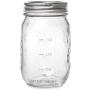 Ball Jar, Set of 2 389579 Pint Regular Mouth Mason, Pack Of 2, Clear