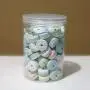 TECHTONGDA 45pcs 280ml Plastic Jars with Screw on Lids Storage Jars with Sealing Caps
