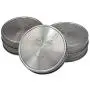 Mason Jar Lifestyle Rust Proof Stainless Steel Storage Lids with Platinum Silicone Liners (5 Pack, Wide Mouth)