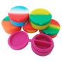 SZBS Silicone Container Jar 7ml 100pcs/lot Connected Silicone Container For Dabs Round Shape Silicone Wax Containers Storage Silicone Jars Connected Containers (100)