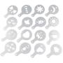 JUSTDOLIFE Stainless Steel Powder Shakers All Purpose Shakers Spice Shaker Bottles with 16Pcs Coffee Stencils 2Pcs