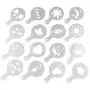 JUSTDOLIFE Stainless Steel Powder Shakers All Purpose Shakers Spice Shaker Bottles with 16Pcs Coffee Stencils 2Pcs JUSTDOLIFE Stainless Steel Powder Shakers All Purpose Shakers Spice Shaker Bottles with 16Pcs Coffee Stencils 2Pcs