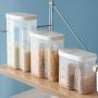 UPKOCH Clear Plastic Airtight Food Storage Container Canister for Snacks Spice Grain Cereals M