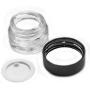HFS (R) 5mL Glass Jar with Seal Screw Cap (Transparent Jar with Black Cap)