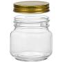 Tebery 20 Pack Mason Jars 8OZ With Regular Gold Lids Clear Glass Jars Ideal for Jam, Honey, Wedding Favors, Shower Favors, Baby Foods