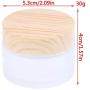 Xunlin 1/5Pc New 5g 10g 15g 30g 50g Frost Glass Bottle Plastic Bamboo Lid Glass Jar Empty Bottle Cream Jar Cosmetic Packaging Container (Color : Dark Khaki)