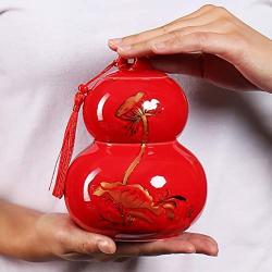 Cereal Containers Ceramic Gourd Storage Canister, Seasoning Tank, 650mL Containers (color : C)