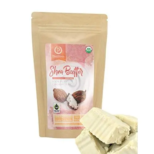 Beurre de Karité, Organique, Brut, Africain, 100% Pur, Grade A & Fait Maison. Utilisez Tel Quel ou dans des Crèmes et Lait Corporels Artisanaux, Savons, Crèmes pour Eczéma et Saint-Marc, Soins de la Peau – 1 LB (16 Oz.)