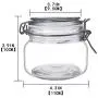 YEBODA 16oz Food Storage Canister Glass Jars with Clamp Airtight Lids and Silicone Gaskets for Multi-Purpose Kitchen Containers - Clear Square (6 Pack) YEBODA 16oz Food Storage Canister Glass Jars with Clamp Airtight Lids and Silicone Gaskets for Multi-Purpose Kitchen Containers - Clear Square (6 Pack)