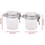 RUZYY PETP Food Storage Milk Powder Box Clamp Lid Air Tight Sealed Locking Jar Kitchen - 200ml