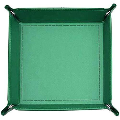 JUSTDOLIFE Dice Tray Foldable Multi-purpose Valet Organizer Snack Serving Tray Valet Tray