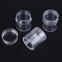 Small Containers, 30 pcs Clear Plastic Jewelry Bead Storage Small Round Container Jars with Rectangle Box-Top Lids-Fit Lip Balm, Make Up Powder, Eyeshadow Pigments, Lotion, Creams, Lip Gloss, Samples,
