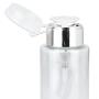 PANA Brand 7oz. (Quantity: 2 Pieces) Professional Push Down Liquid Pumping Empty Bottle Dispenser (Silver Lid Clear Bottle, NO WORDING!!)