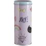 Premier Housewares Fun Times Storage Canister, Tin, Pink, 8 x 8 x 18 cm