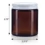 Bocal en Verre Ambre, Rectiligne, 4 oz / 120 ml (6 pack) + Spatules et Étiquettes