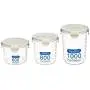 Yl Ly Kitchen Food Sealed Cans Plastic Snack Storage Jar With Lid With Sealing Rubber Ring Scale Green_600+800+1000Ml Yl Ly Kitchen Food Sealed Cans Plastic Snack Storage Jar With Lid With Sealing Rubber Ring Scale Green_600+800+1000Ml