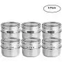 Edelstahl Gewürzbehälter Set, 12 Stück/6 Stück, Magnetische Gewürzkanister für Kräuter Salz Pfeffer Gewürze, Dosen für Gewürzbehälter, Condimentbehälter, Aufbewahrungsvasen – von HUDITOOLS
