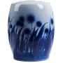 Bouteille à Thé en Céramique Décorative pour Cuisine, Grande Capacité, avec Bouchon - Bleu (20.5 x 15.5 x 26.7 cm)
