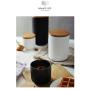 HHXQXB Storage Container for Ceramic Food, Spice Jug Tea, Coffee, Spice, Sugar, Salt and More Mat Coating Carry CO2 and Preserves The Freshness of Food
