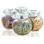 4 Pieces/Lot Glass Jars Sealed Storage Food Container Spice Jar 180Ml Kitchen Containers Clear