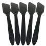 Pana Brand 100 Pieces Disposable Makeup BLACK Tip Angled Spatula Cosmetic Skin Care Facial Cream Mask Spatula for Mixing and Sampling