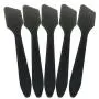 Pana Brand 100 Pieces Disposable Makeup BLACK Tip Angled Spatula Cosmetic Skin Care Facial Cream Mask Spatula for Mixing and Sampling