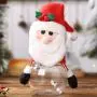 Christmas Candy Jar - Food Storage Container Christmas Elk & Santa & Snowman Clear Plastic Candy Jar Gift Bottle Holder Christmas Candy Jar - Food Storage Container Christmas Elk & Santa & Snowman Clear Plastic Candy Jar Gift Bottle Holder