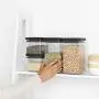 Brabantia Tasty+ Square Canister Set of 4, Dark Grey Brabantia Tasty+ Square Canister Set of 4, Dark Grey