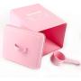 Hot Sale H102 Square Metal Food/Flour/Sundries Kitchen Storage Tin Canister/Bucket/Containers with Lid And Scoop (pink)