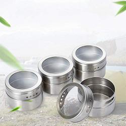 Xigeapg Stainless Steel Seasoning Jar Kitchen Spice Box Barbecue Cruet Pepper Sauce Jar Chili Powder Storage Bottle