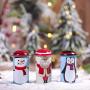 STOBOK 3pcs Christmas Cookie Tins Jar Nesting Boxes Goody Cases Chocolate Gift Storage Box Santa Claus Reindeer Deer Elk Snowman Holiday Party Favors Supplies