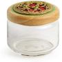 ExclusiveLane ‘Dhokra Delicacies’ Hand-Painted Snacks Jar Set In Glass & Wood -Cookie Jar Containers Spice Storage Canisters Kitchen Box Tableware Serveware