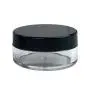 (Menge: 20 Stück) Beauticom Klare Runden Gläser (10ml/10g) mit schwarzen Deckeln für Lotionen, Cremes, Toner, Lippenbalsam, Make-up-Proben – BPA-frei