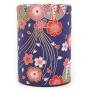 Handmade Washi Paper Tea Tin (Blue Globes)