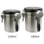 Coffee Sealed Can,Coffee Sealed Canister with Spoon, Stainless Steel Vacuum Airtight Sealed,Coffee Bean Storage Tin