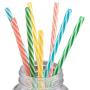 Relaxdays Drinking Mason Jam Jars with Straws and Handles, Set of 8, 400 ml, Colourful Iced Beverages Glass Set, Standard