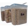 AJ Home - Cereal Food and Kitchen Storage Containers (3 pack) - Silicone sealed and 4-side locking lid - Safe and certified BPA free, with labels and marking pen, large capacity 4 liter/4.2 quart