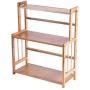 Fine 3-Tier Standing Spice Rack,Kitchen Countertop Storage Organizer, Spice Bottle Jars Rack Holder Bamboo Bathroom Countertop Holder Storage Organizer Shelf