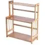 Mlide Kitchen Spice Rack Countertop Storage Organizer Shelf 3-Tier Standing Bamboo Wood Spice Holder Jar Bottle Display Shelves